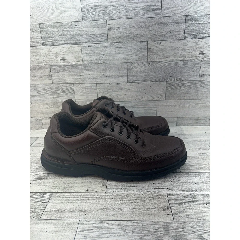 Rockport Shoes Mens Size 10 Brown Leather Comfort Walking Oxford K71201 Wide Fit